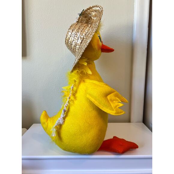 Retired Vintage Annalee Easter Duck W/Straw Hat 2006 - Picture 7 of 9